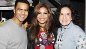 Jordin Sparks gets between two of In the Heights' long-running stars, Christopher Jackson and Olga Merediz.