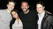 Trey Parker and his gal pal Boogie Tillmon congratulate Sebastian Arcelus and Matt Bogart.