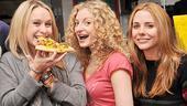 Rock stars Becca Tobin, Lauren Molina and Kerry Butler dig in. Yum!