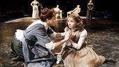 Alison Pill as Annie Sullivan and Abigail Breslin as Helen Keller and cast in The Miracle Worker.