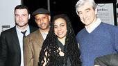 Board members Liev Schreiber and Sam Waterston welcome two of the Public's proud creative contributors: playwright and actor Ruben Santiago-Hudson, and Pulitzer Prize winner Suzan Lori-Parks, the company's Master Writer Chair.