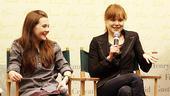 Abigail Breslin looks on as co-star Alison Pill fields questions during a discussion about The Miracle Worker at Barnes & Noble.