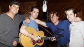 &ldquo;Every actor wants to be a rock star!&rdquo; Lance Guest tells Broadway.com as he poses with co-stars Eddie Clendening, Levi Kreis and Robert Britton Lyons.