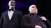 Zachary James and Kevin Chamberlin bow as Addams icons Lurch and Uncle Fester.