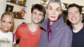 Also spotted backstage: Marian Seldes, who is being honored with a Tony Award for lifetime achievement this year. Famous faces Kristin Chenoweth, Daniel Radcliffe and Sean Hayes proudly pose with the legendary actress.