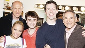 Producers Neil Meron (far l.) and Craig Zadan (far r.) get close to Promises, Promises headliners Kristin Chenoweth and Sean Hayes and—smiling wide in the middle—the star of their next big Broadway show, the one and only Daniel Radcliffe.