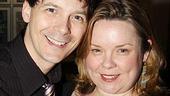 Paradise cast member Jim Poulos gets close to his wife, Melissa Rain Anderson, who serves as director Hal Prince’s assistant on the production. 