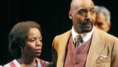 Marsha Stephanie Blake as Nerissa and Jesse L. Martin as Gratiano in The Merchant of Venice.