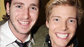 Hunter Parrish's roommate J.C. Shuester is on hand to enjoy the Godspell fun with his pal. 