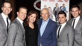 At their CD release celebration and showcase, Manhattan Men J. Robert Spencer, Christian Hoff, Michael Longoria and Daniel Reichard welcome a real-life Jersey boy, U.S. Senator Frank Lautenberg, and his wife, Bonnie.
