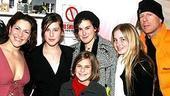 Shoshana Bean with Scout, Rumer and Tallulah Belle Willis (front) as well as dad Bruce Willis and a family friend.