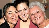 Bean beams with her mom and grandma backstage.