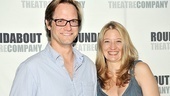 Onstage married couple Matt Letscher and Heidi Schreck are all smiles for our cameras, but in the show their characters are hardly experiencing marital bliss.