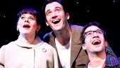 Celia Kennan-Bolger as Mary Flynn, Collin Donnell as Franklin Shepard and Lin-Manuel Miranda a Charley Kringas in Merrily We Roll Along.