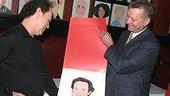 Max Klimavicius of Sardi's unveils the caricature.