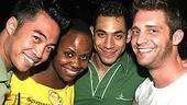 Haneefah Wood with Rent friends Enrico Rodriguez,Justin Johnston and Colin Hanlon.