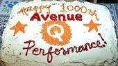 Ave Q 1000th perf - cake