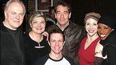 PJ Benjamin, Debra Monk, Huey Lewis, Charlotte d'Amboise, Brenda Braxton and R. Lowe after their final performance together in Chicago.