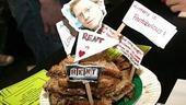 A plate full of peanut butter & jelly sandwiches... Rapp's fans think of everything!
