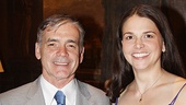 Carlyle Hotel managing director Erich Steinbock welcomes Sutton Foster to his posh Cafe.