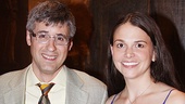 Funnyman Mo Rocca (who helped write Sean Hayes’ comedy bits on the Tony telecast) congratulates Sutton Foster.