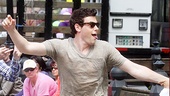 Cory Monteith breaks out some dance moves in Central Park. 