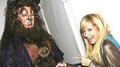 Look, it's a big hairy beast!Steve Blanchard greets his backstage guest.