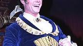 Jacob Young takes his opening night curtain call on the stage of the Lunt-Fontanne Theatre.