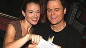 Photo Op - Alan Menken Preps Donny Osmond for Beauty and the Beast - Donny Osmond - Sarah Uriarte Berry (reading Playbill)