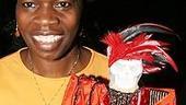Phantom makeup supervior Thelma Pollard(also an original company member) displays the Phantom doll she made for 