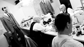 The men need makeup too! Behlmann, Folmar and Jackson are dressed to kill.