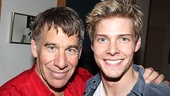 Stephen Schwartz throws an arm around his newest Broadway Jesus, Hunter Parrish.