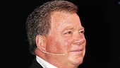 William Shatner takes in the moment as the crowd applauds his return to Broadway.