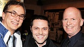 Talented musical director Rob Fisher, Broadway vet Joshua Bergasse (currently choreographing TV's Smash) and director Scott Faris are a dapper threesome on the opening night of Shatner's World: We Just Live in It.