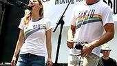 Photo Op - Broadway in Bryant Park 07-26-07 - Kerry Butler - Curtis Holbrook (singing)