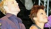 Playing Roger and Mimi, Adam Pascal and Tamyra Gray take their bow.