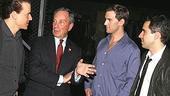 Photo Op - Mayor Bloomberg at Jersey Boys - Christian Hoff - Michael Bloomberg - Daniel Reichard - John Lloyd Young 