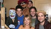 Avenue Q handlers Howie Michael Smith (with Rod) and David Benoit (with Trekkie) say so long to the Philadelphia kids, Mary Elizabeth Ellis, Glenn Howerton and Charlie Day. See ya on TV!