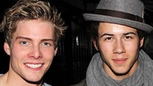Godspell's Hunter Parrish and incoming How to Succeed star Nick Jonas light up the world with their good gifts. 