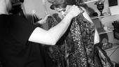 Sutton Foster backstage at Shrek – dress