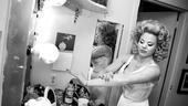 Megan Hilty backstage – lotion
