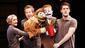 Maggie Lakis and Cullen R.  Titmas as Nicky and Seth Rettberg as Rod in Avenue Q.