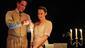 Michael  Mosley as Gentleman Caller and Keira Keeley as Laura Wingfield in The Glass Menagerie.