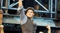 Jeremy Jordan as Jack Kelley and cast in Newsies.