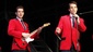 Quinn VanAntwerp, Matt Bailey, Joseph Leo Bwarie and Steve Gouveia in the national tour of Jersey Boys.