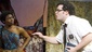 Josh Gad as Elder Cunningham and the cast of The Book of Mormon.